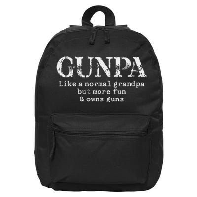 Gunpa Like A Normal Grandpa But More Fun And Owns Guns 16 in Basic Backpack