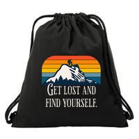 Get Lost And Find Yourself Drawstring Bag