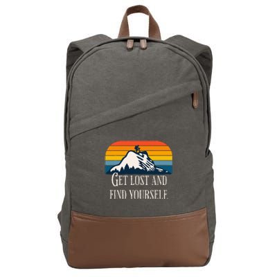 Get Lost And Find Yourself Cotton Canvas Backpack