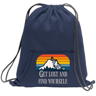 Get Lost And Find Yourself Sweatshirt Cinch Pack Bag