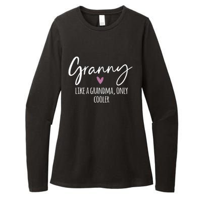 Granny Like A Grandma Only Cooler Heart MotherS Day Granny Womens CVC Long Sleeve Shirt