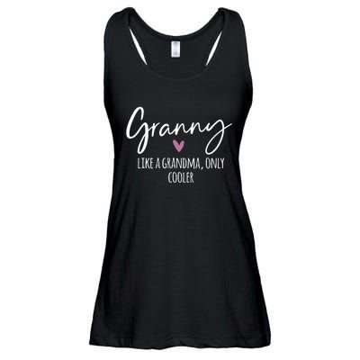 Granny Like A Grandma Only Cooler Heart MotherS Day Granny Ladies Essential Flowy Tank