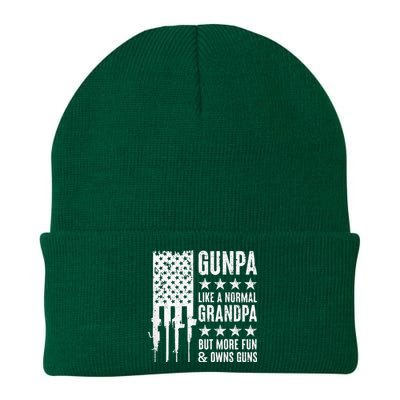 Gunpa Like A Normal Grandpa But More Fun & Owns Guns Knit Cap Winter Beanie