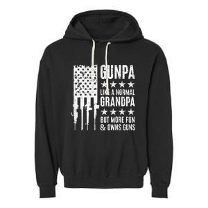 Gunpa Like A Normal Grandpa But More Fun & Owns Guns Garment-Dyed Fleece Hoodie