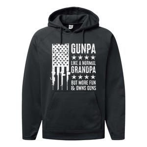 Gunpa Like A Normal Grandpa But More Fun & Owns Guns Performance Fleece Hoodie