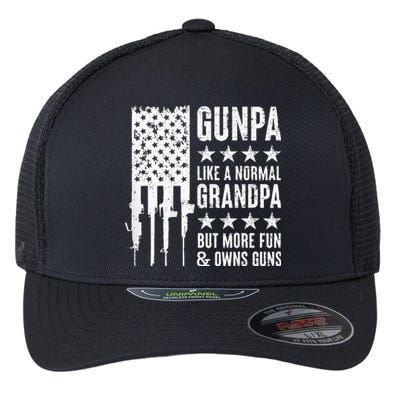 Gunpa Like A Normal Grandpa But More Fun & Owns Guns Flexfit Unipanel Trucker Cap