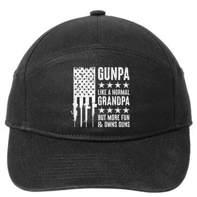 Gunpa Like A Normal Grandpa But More Fun & Owns Guns 7-Panel Snapback Hat