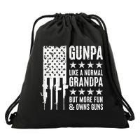 Gunpa Like A Normal Grandpa But More Fun & Owns Guns Drawstring Bag