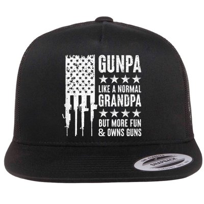 Gunpa Like A Normal Grandpa But More Fun & Owns Guns Flatbill Hat