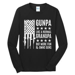 Gunpa Like A Normal Grandpa But More Fun & Owns Guns Tall Long Sleeve T-Shirt