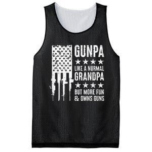 Gunpa Like A Normal Grandpa But More Fun & Owns Guns Mesh Reversible Basketball Jersey Tank