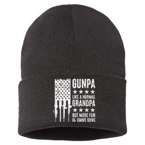 Gunpa Like A Normal Grandpa But More Fun & Owns Guns Sustainable Knit Beanie