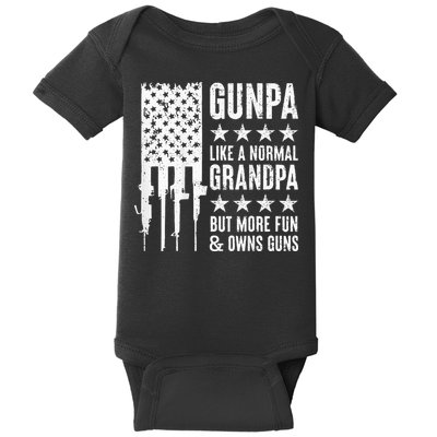 Gunpa Like A Normal Grandpa But More Fun & Owns Guns Baby Bodysuit