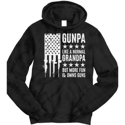 Gunpa Like A Normal Grandpa But More Fun & Owns Guns Tie Dye Hoodie
