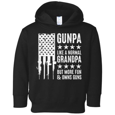 Gunpa Like A Normal Grandpa But More Fun & Owns Guns Toddler Hoodie