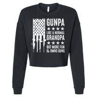 Gunpa Like A Normal Grandpa But More Fun & Owns Guns Cropped Pullover Crew