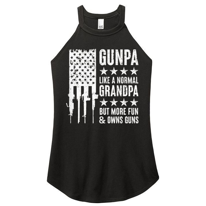 Gunpa Like A Normal Grandpa But More Fun & Owns Guns Women's Perfect Tri Rocker Tank