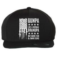 Gunpa Like A Normal Grandpa But More Fun & Owns Guns Wool Snapback Cap