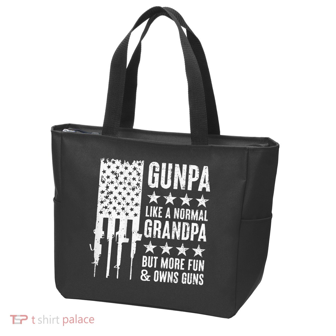 Gunpa Like A Normal Grandpa But More Fun & Owns Guns Zip Tote Bag