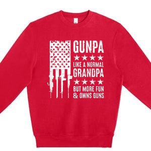 Gunpa Like A Normal Grandpa But More Fun & Owns Guns Premium Crewneck Sweatshirt