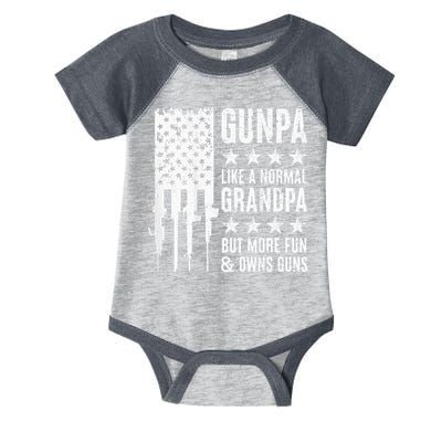 Gunpa Like A Normal Grandpa But More Fun & Owns Guns Infant Baby Jersey Bodysuit