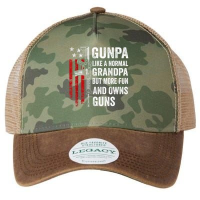 Gunpa Like A Normal Grandpa But More Fun And Owns Guns Legacy Tie Dye Trucker Hat