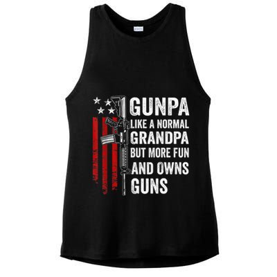 Gunpa Like A Normal Grandpa But More Fun And Owns Guns Ladies PosiCharge Tri-Blend Wicking Tank