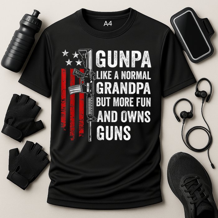 Gunpa Like A Normal Grandpa But More Fun And Owns Guns Performance Shirt
