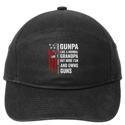Gunpa Like A Normal Grandpa But More Fun And Owns Guns 7-Panel Snapback Hat