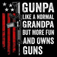 Gunpa Like A Normal Grandpa But More Fun And Owns Guns 7-Panel Snapback Hat