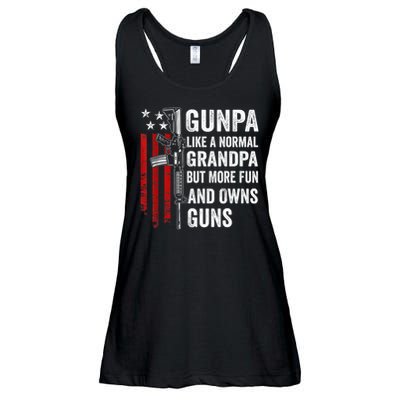 Gunpa Like A Normal Grandpa But More Fun And Owns Guns Ladies Essential Flowy Tank