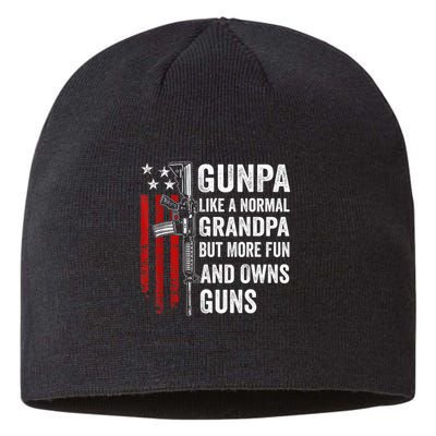 Gunpa Like A Normal Grandpa But More Fun And Owns Guns Sustainable Beanie