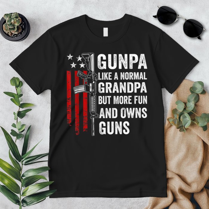 Gunpa Like A Normal Grandpa But More Fun And Owns Guns Premium T-Shirt