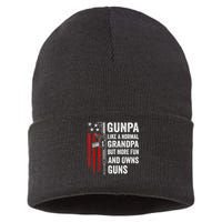 Gunpa Like A Normal Grandpa But More Fun And Owns Guns Sustainable Knit Beanie