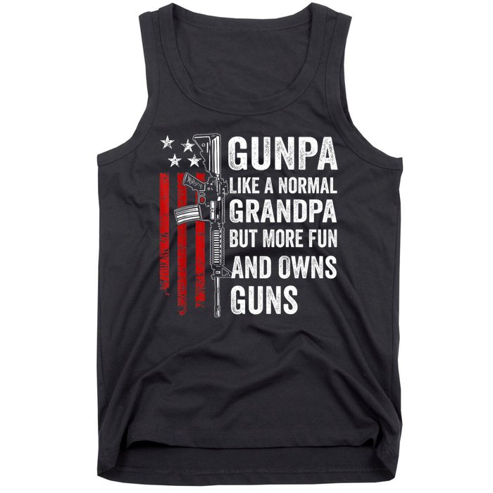 Gunpa Like A Normal Grandpa But More Fun And Owns Guns Tank Top