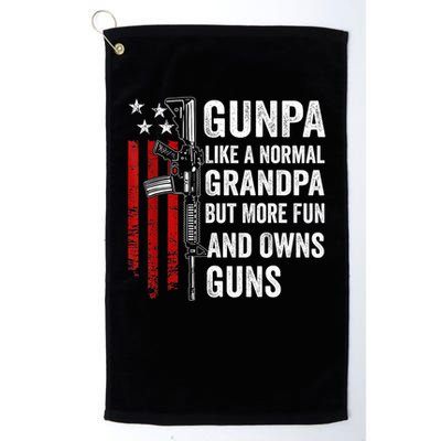 Gunpa Like A Normal Grandpa But More Fun And Owns Guns Golf Towel