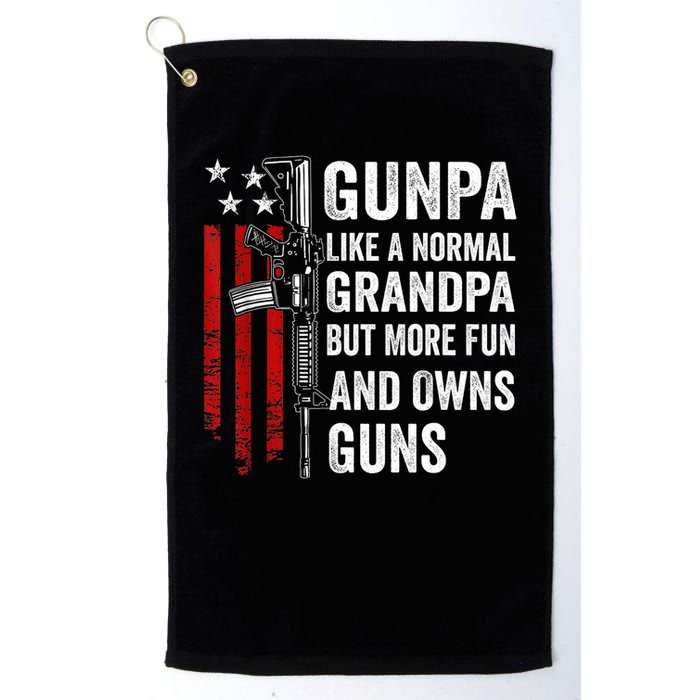 Gunpa Like A Normal Grandpa But More Fun And Owns Guns Golf Towel