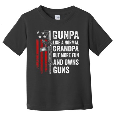 Gunpa Like A Normal Grandpa But More Fun And Owns Guns Toddler T-Shirt