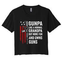Gunpa Like A Normal Grandpa But More Fun And Owns Guns Crop Top