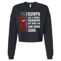 Gunpa Like A Normal Grandpa But More Fun And Owns Guns Cropped Pullover Crew