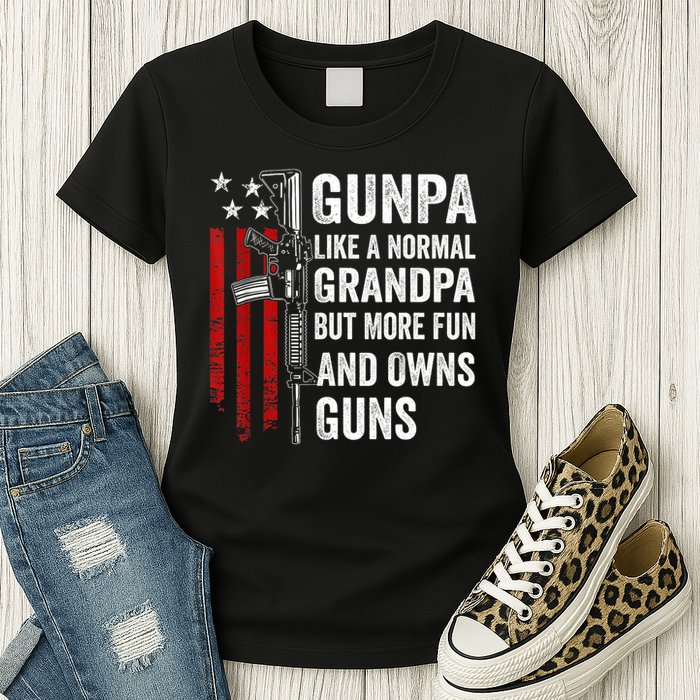 Gunpa Like A Normal Grandpa But More Fun And Owns Guns Womens T-Shirt