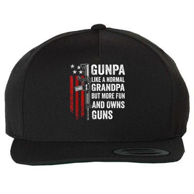 Gunpa Like A Normal Grandpa But More Fun And Owns Guns Wool Snapback Cap
