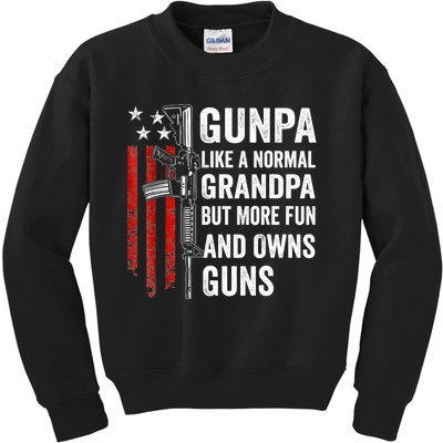 Gunpa Like A Normal Grandpa But More Fun And Owns Guns Kids Sweatshirt