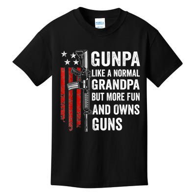 Gunpa Like A Normal Grandpa But More Fun And Owns Guns Kids T-Shirt