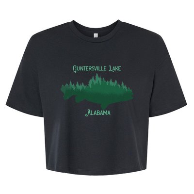 Guntersville Lake Alabama Souvenir Bella+Canvas Jersey Crop Tee