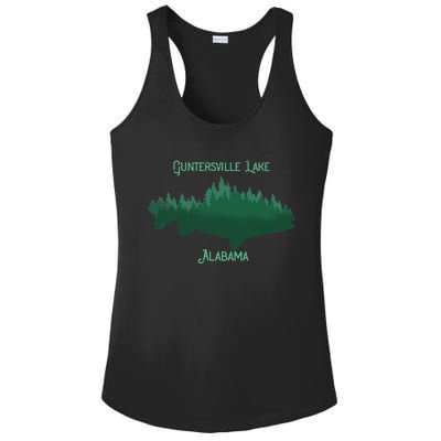 Guntersville Lake Alabama Souvenir Ladies PosiCharge Competitor Racerback Tank