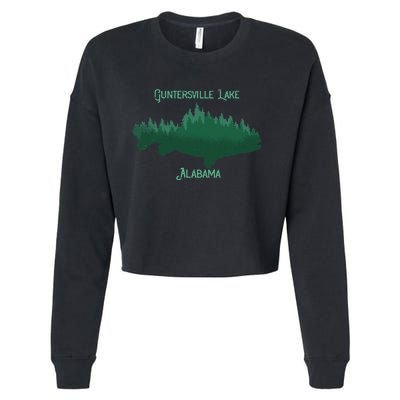 Guntersville Lake Alabama Souvenir Cropped Pullover Crew