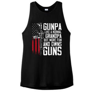 Gunpa Like A Normal Grandpa Fun And Owns Guns Ladies PosiCharge Tri-Blend Wicking Tank