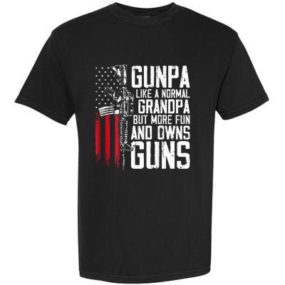 Gunpa Like A Normal Grandpa Fun And Owns Guns Garment-Dyed Heavyweight T-Shirt