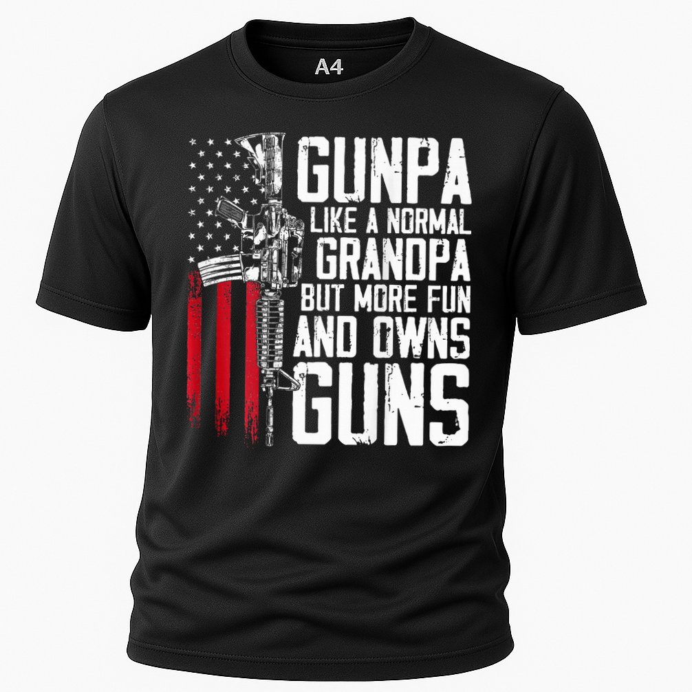 Gunpa Like A Normal Grandpa Fun And Owns Guns Cooling Performance Crew T-Shirt